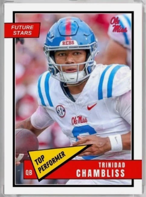2025 Trinidad Chambliss Future Stars RC — Ole Miss (Top Performer) front