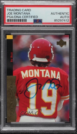 1995 Upper Deck Joe Montana Auto HOF (PSA/DNA Authentic) front