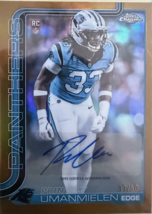 2025 Topps Chrome Rookie Autographs Princely Umanmielen #RA-PU /50 RC front
