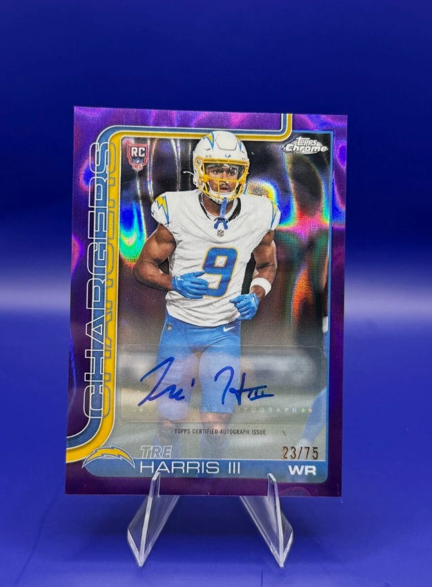 2025 Topps Chrome Rookie Autographs Tre Harris #RA-TH /75 RC front