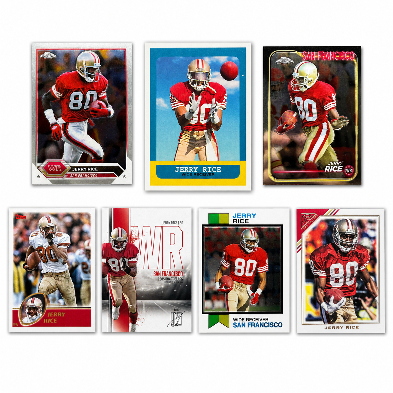 Jerry Rice 2024 Topps 7 Card Lot San Francisco 49ers front