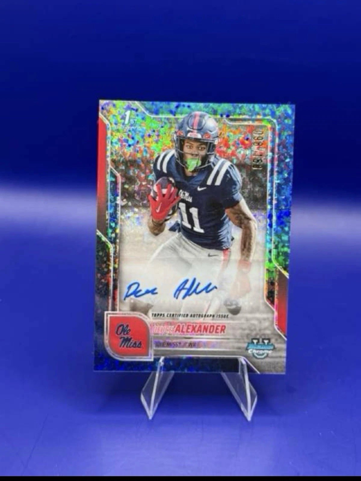 2025 Bowman University Chrome Deuce Alexander Prospect Auto Ole Miss front
