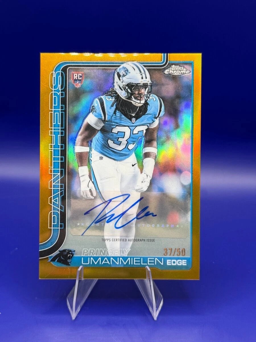 2025 Topps Chrome Princely Umanmielen RC Auto Gold 37/50 RA-PU Panthers front