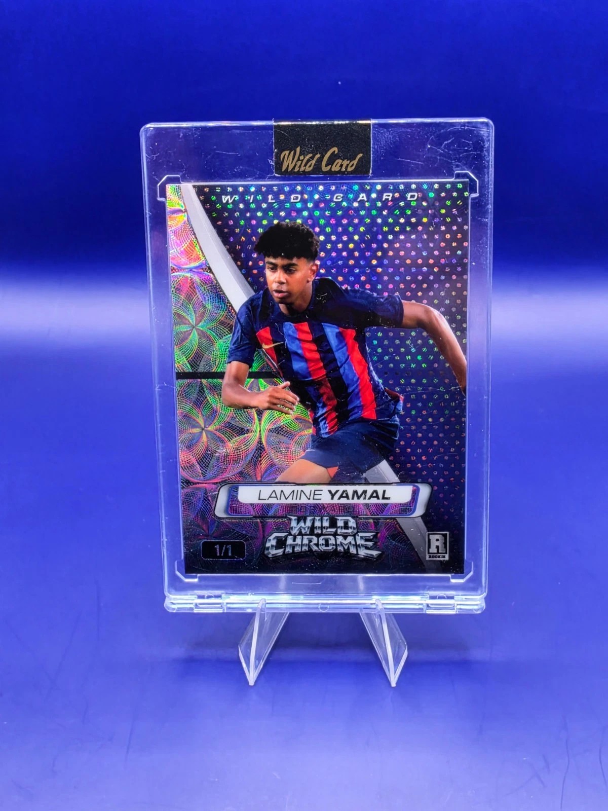 2025 Wild Card Wild Chrome Lamine Yamal Barcelona TRUE 1/1 Refractor front