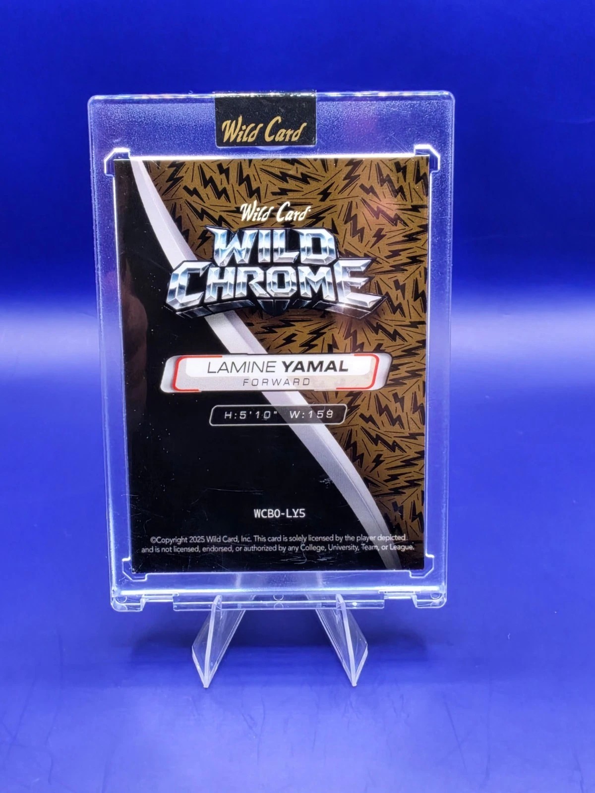 2025 Wild Card Wild Chrome Lamine Yamal #WCBO-LY5 Spain TRUE 1/1 back