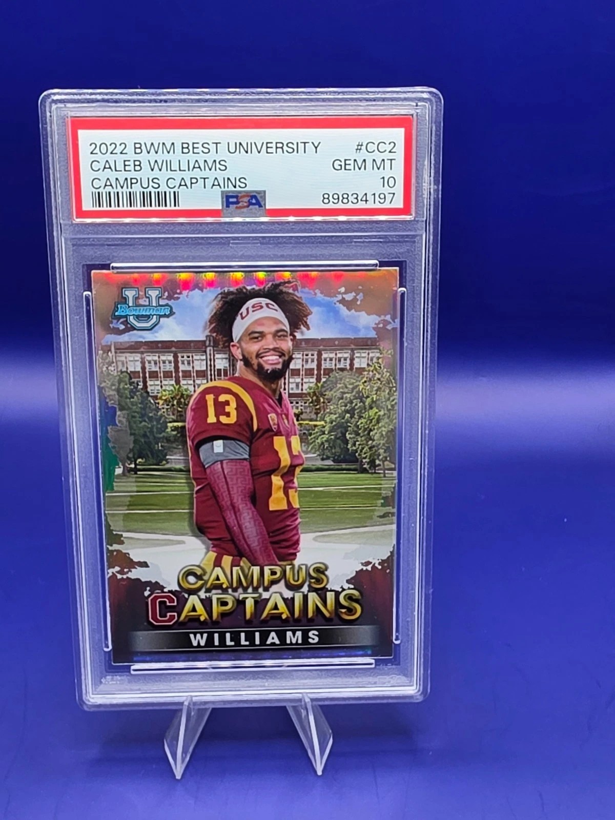 2022 Bowman's Best University Caleb Williams Campus Captains #CC-2 PSA 10 front