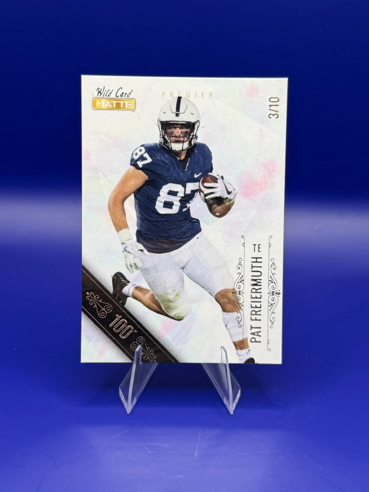 2021 Wild Card Matte Premier Pat Freiermuth RC Stripe 3/10 MBC-33 front