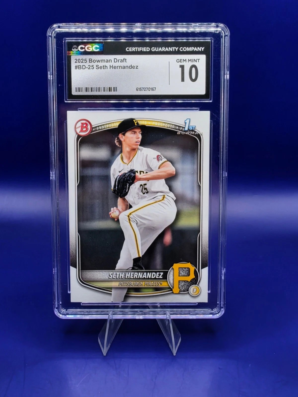 2025 Bowman Draft Seth Hernandez #BD-25 1st Bowman CGC 10 Gem Mint front
