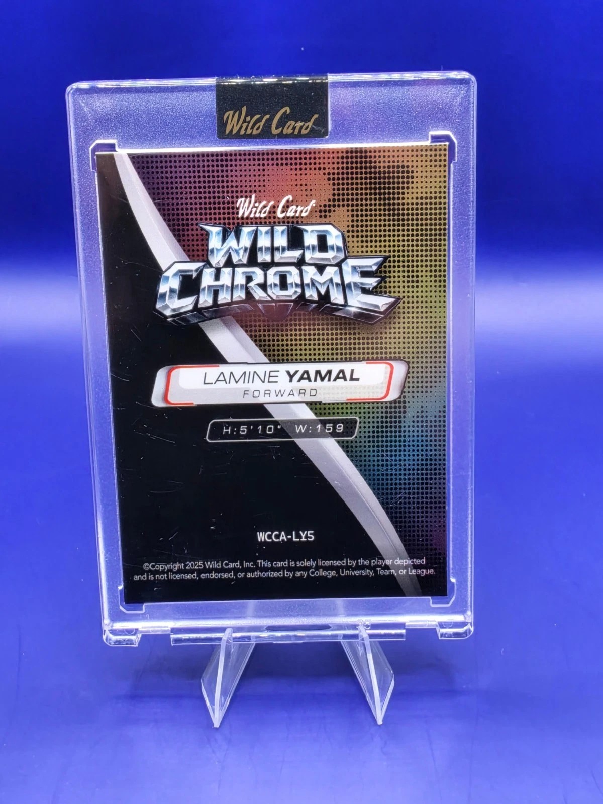 2025 Wild Card Wild Chrome Lamine Yamal #WCCA-LY5 Spain TRUE 1/1 back