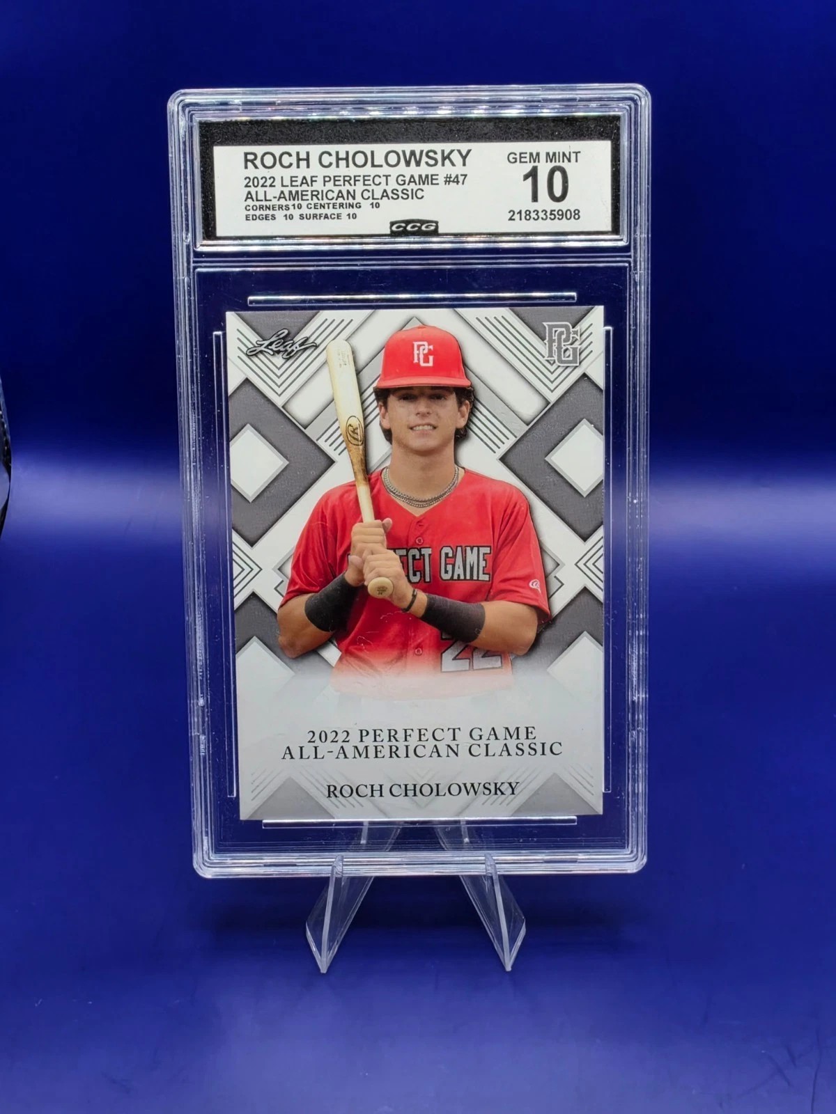 2022 Leaf Perfect Game Roch Cholowsky #47 CCG 10 Gem Mint front