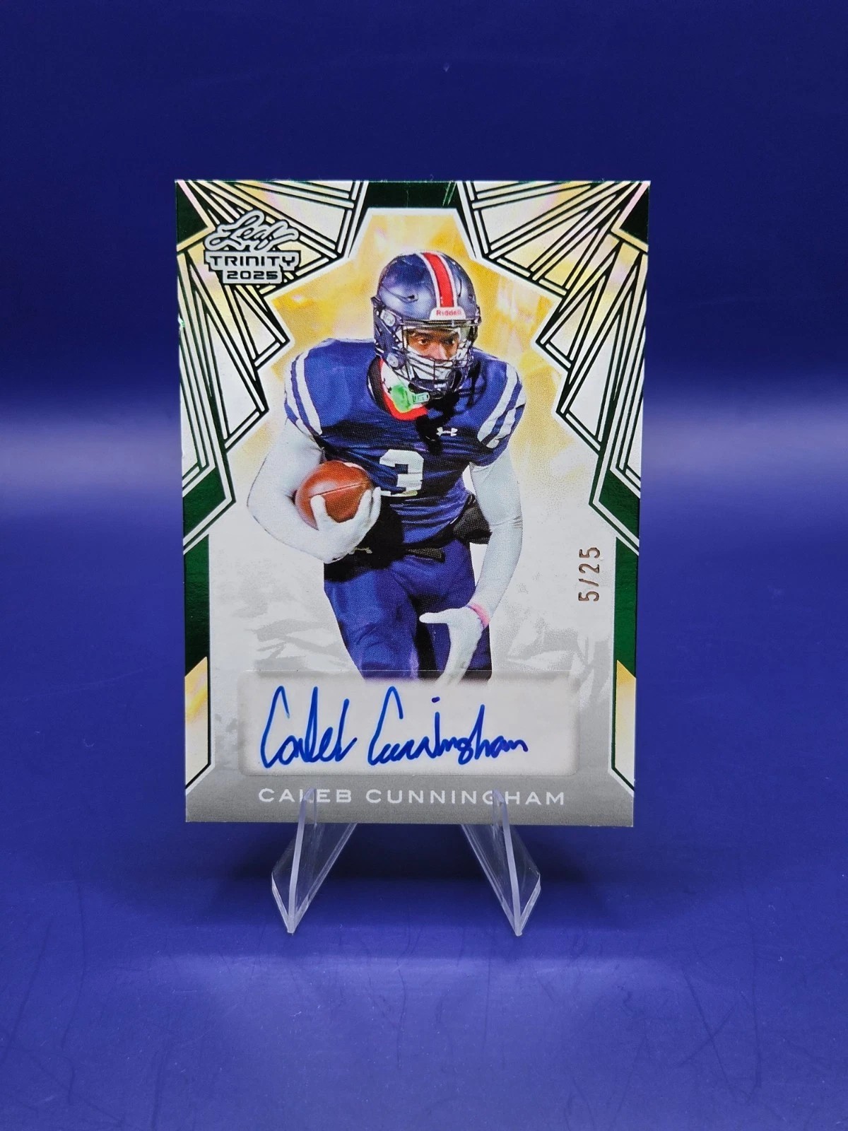 2025 Leaf Trinity - Caleb Cunningham #BA-CC2 Green /25 (AU, RC) front