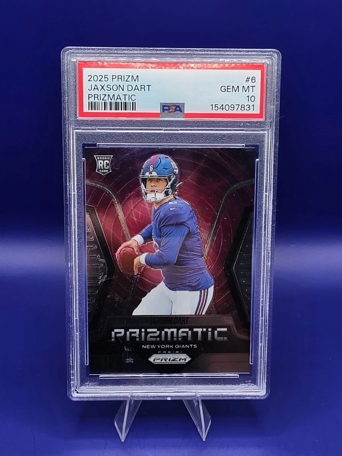 2025 Panini Prizm Jaxson Dart Prizmatic #6 RC PSA 10 front