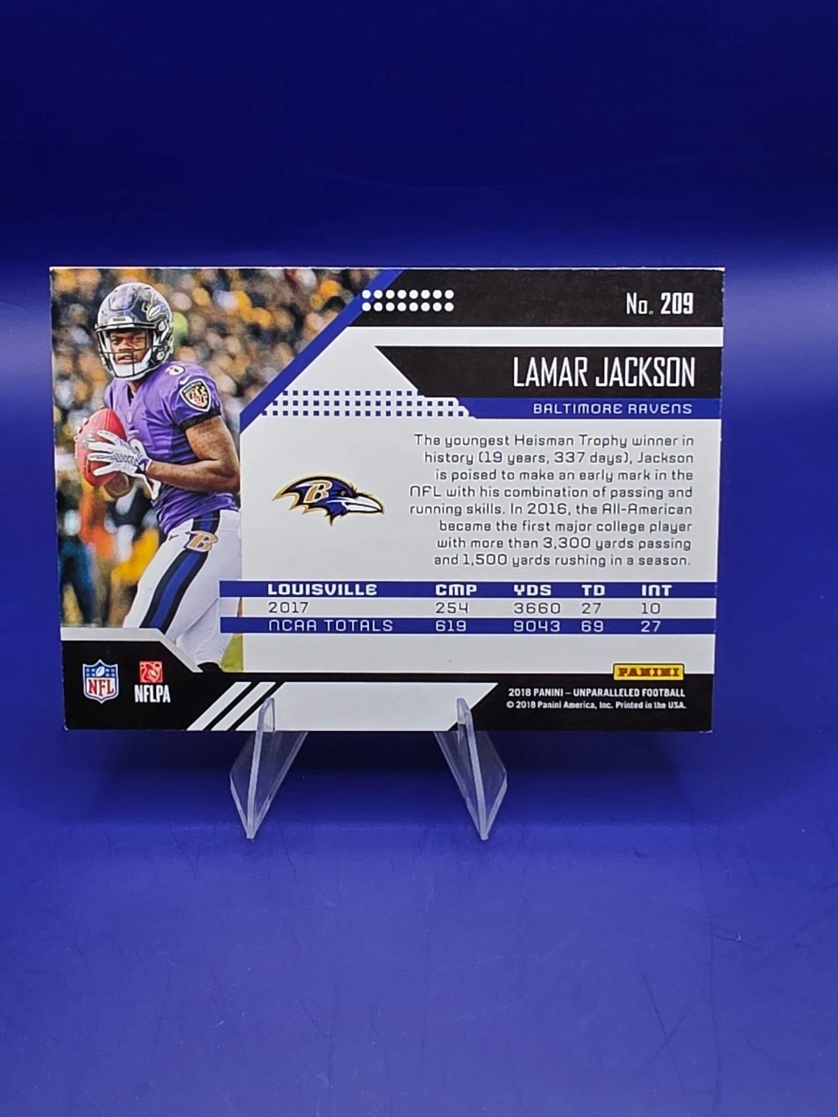 2018 Panini Unparalleled - Rookie Lamar Jackson #209 (RC) back