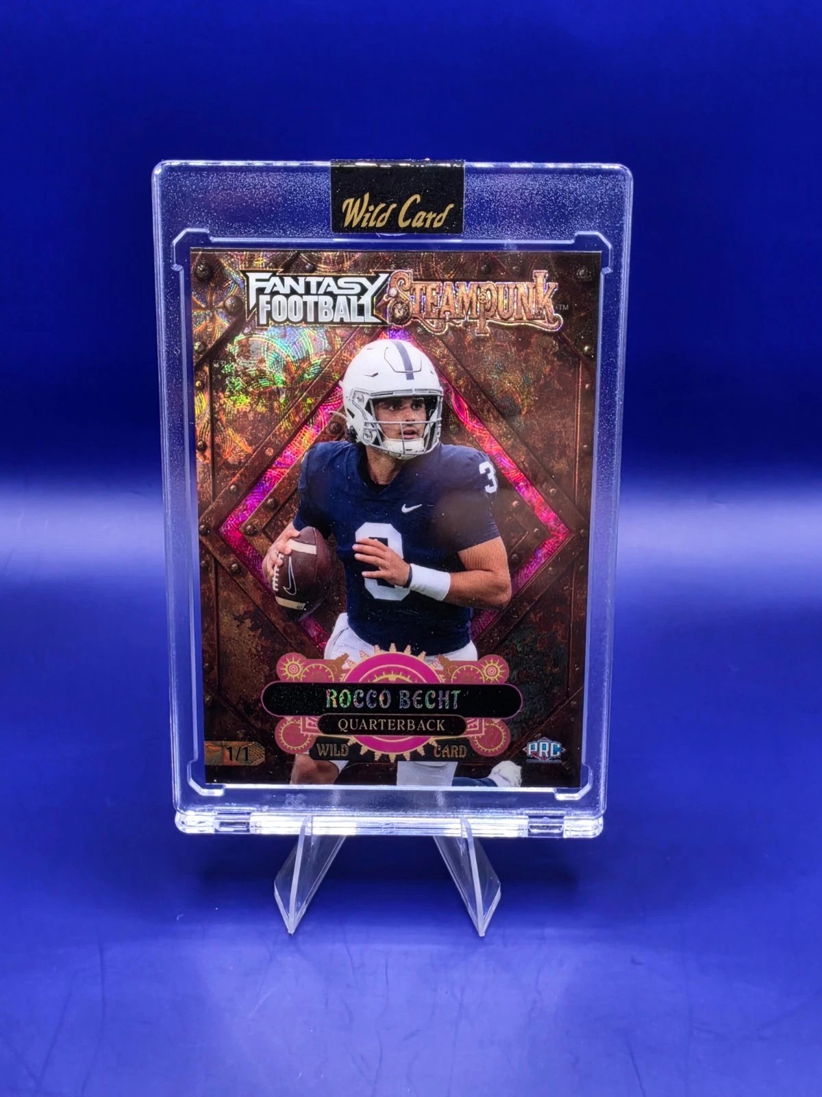2026 Wild Card Fantasy Rocco Becht Steampunk Pink TRUE 1/1 #FSPPK03-RB front