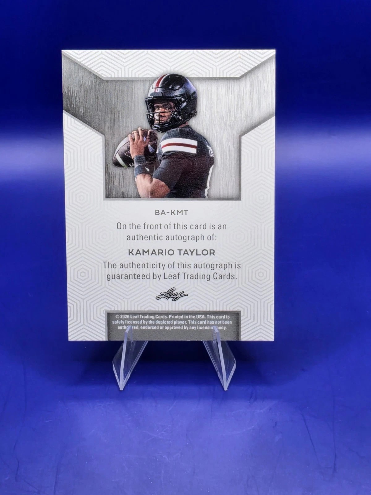 2026 Leaf Trinity Kamario Taylor Auto 20/40 #BA-KMT Mississippi State back