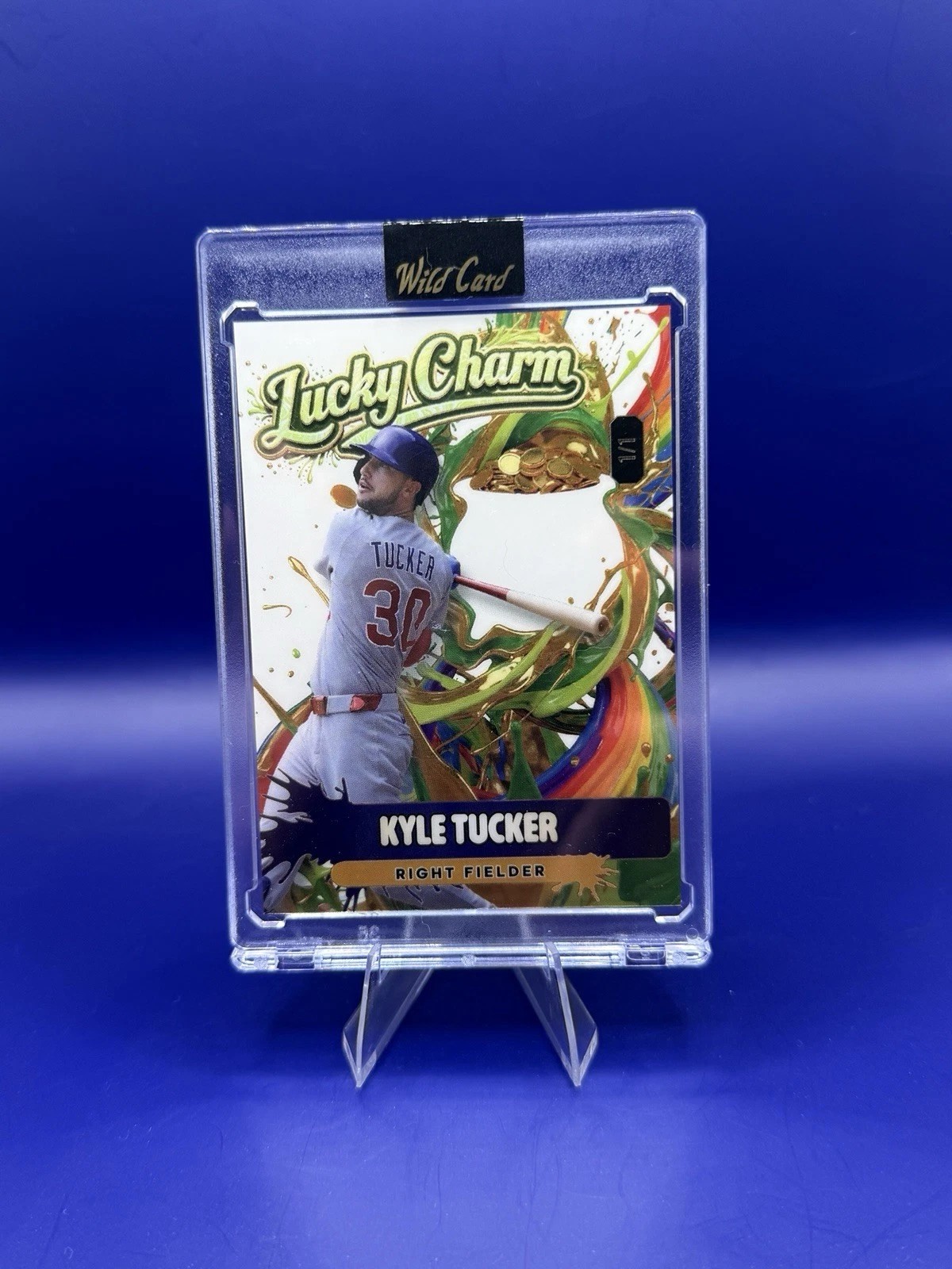 2026 Wild Card Kyle Tucker Lucky Charms Gold Pot 1/1 One of One Baseball front
