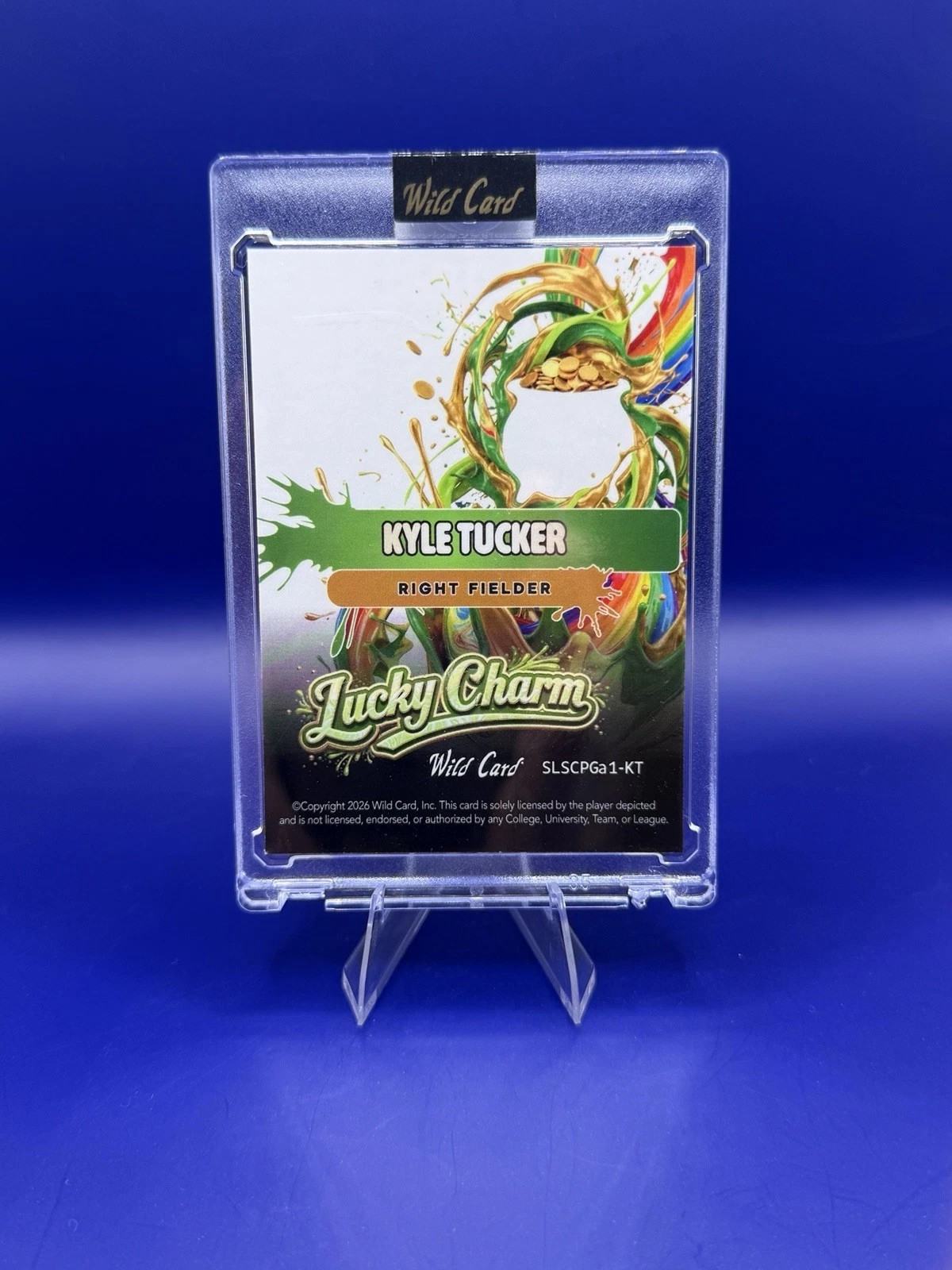 2026 Wild Card Kyle Tucker Lucky Charms Gold Pot 1/1 One of One Baseball back