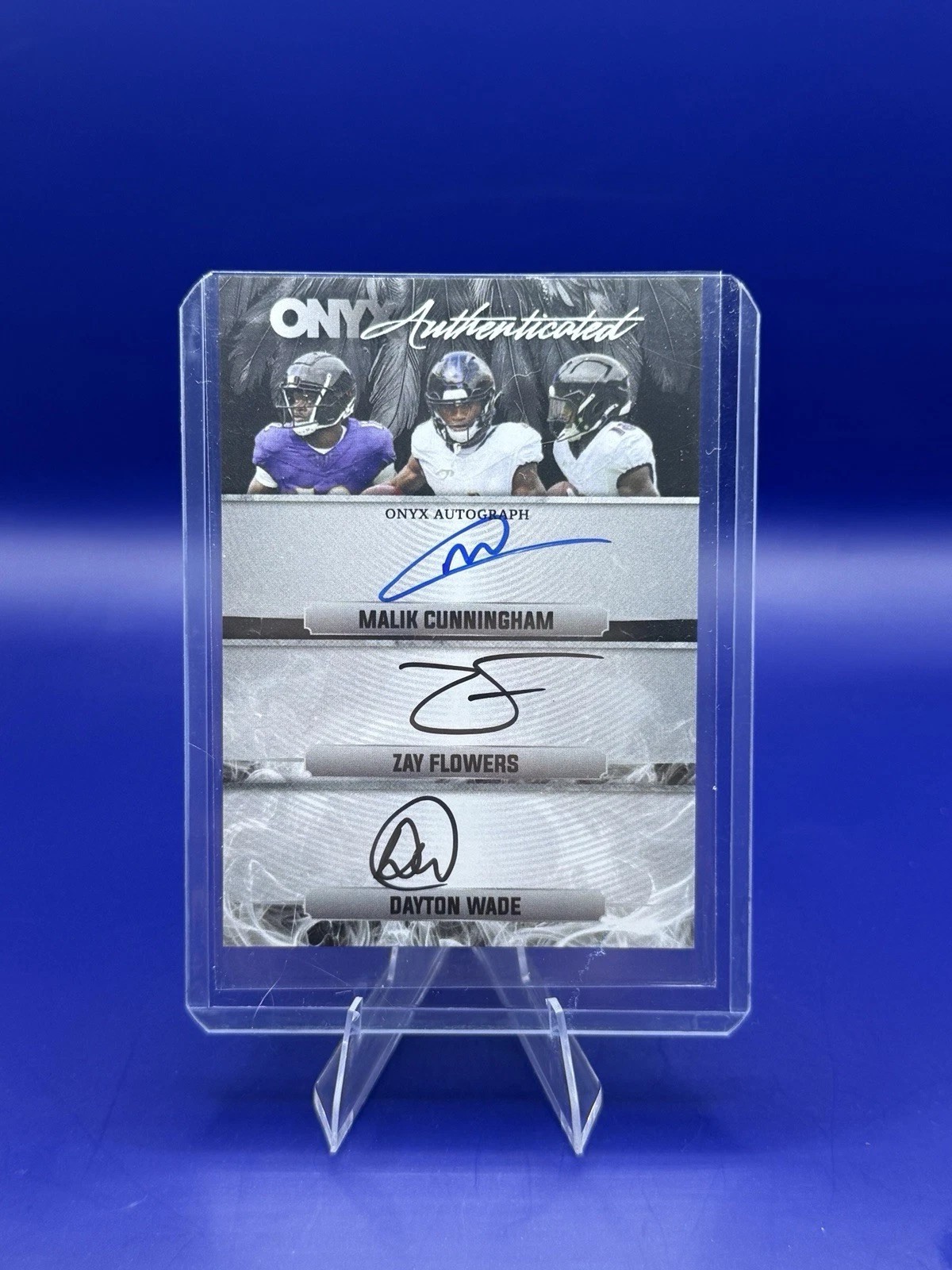 2024 Onyx Zay Flowers Malik Cunningham Dayton Wade RC Auto /40 Ravens front