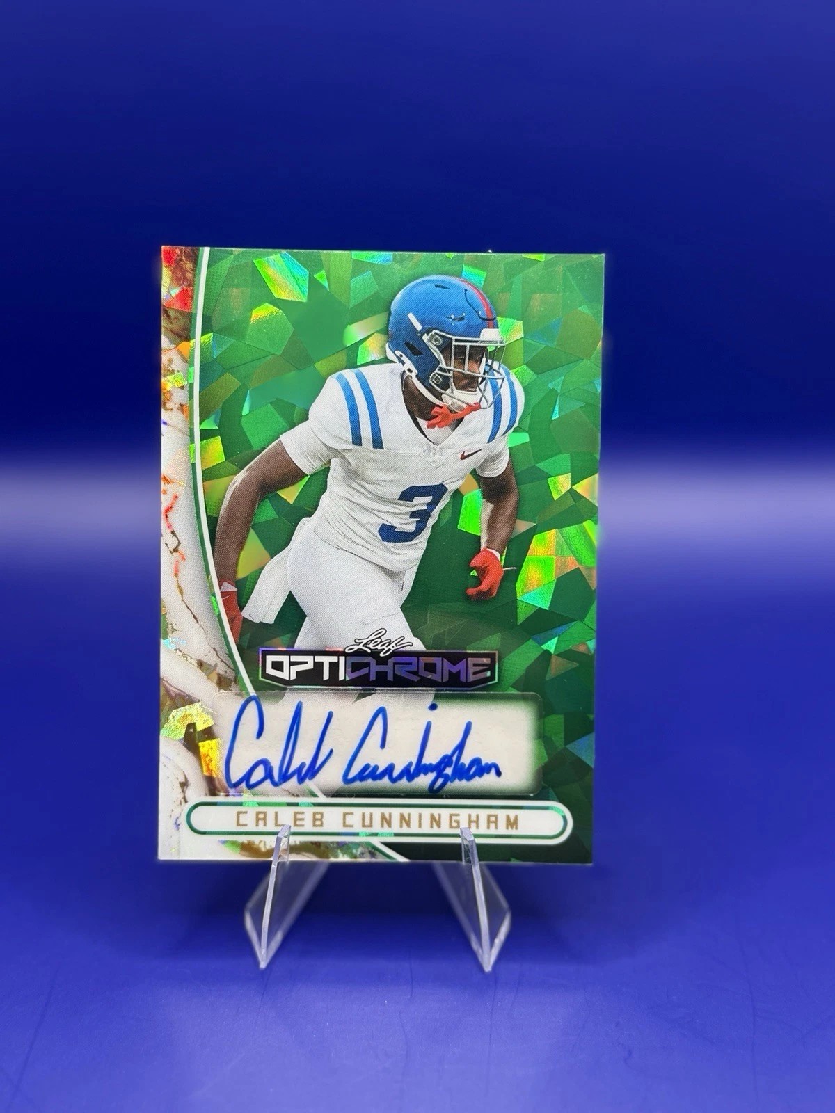 2026 Leaf Optichrome Caleb Cunningham Auto Green Crystals 2/3 BA-CC3 front