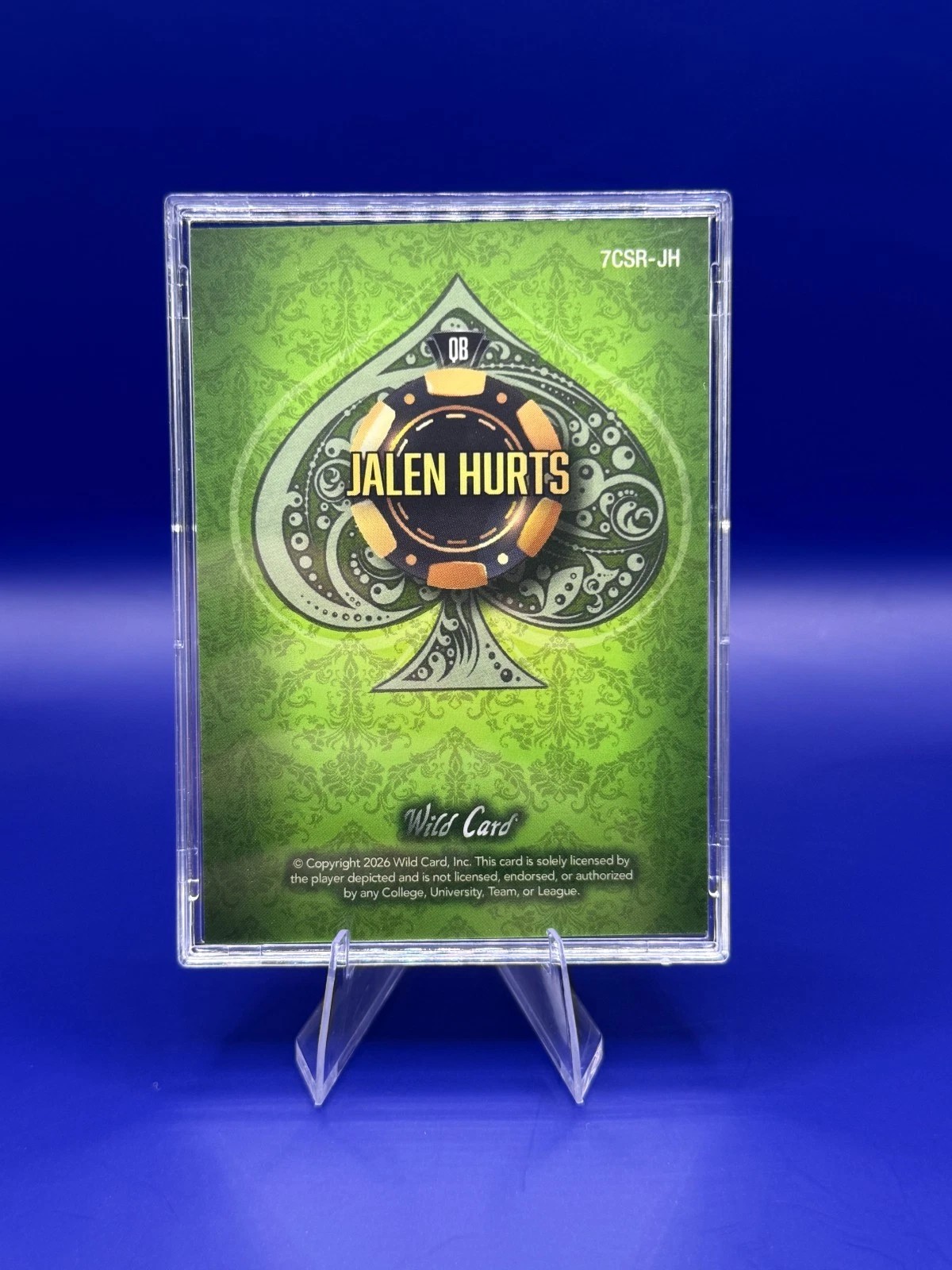 2026 Wild Card Jalen Hurts 7 Card Studs 7CSR-JH Eagles Football Card back