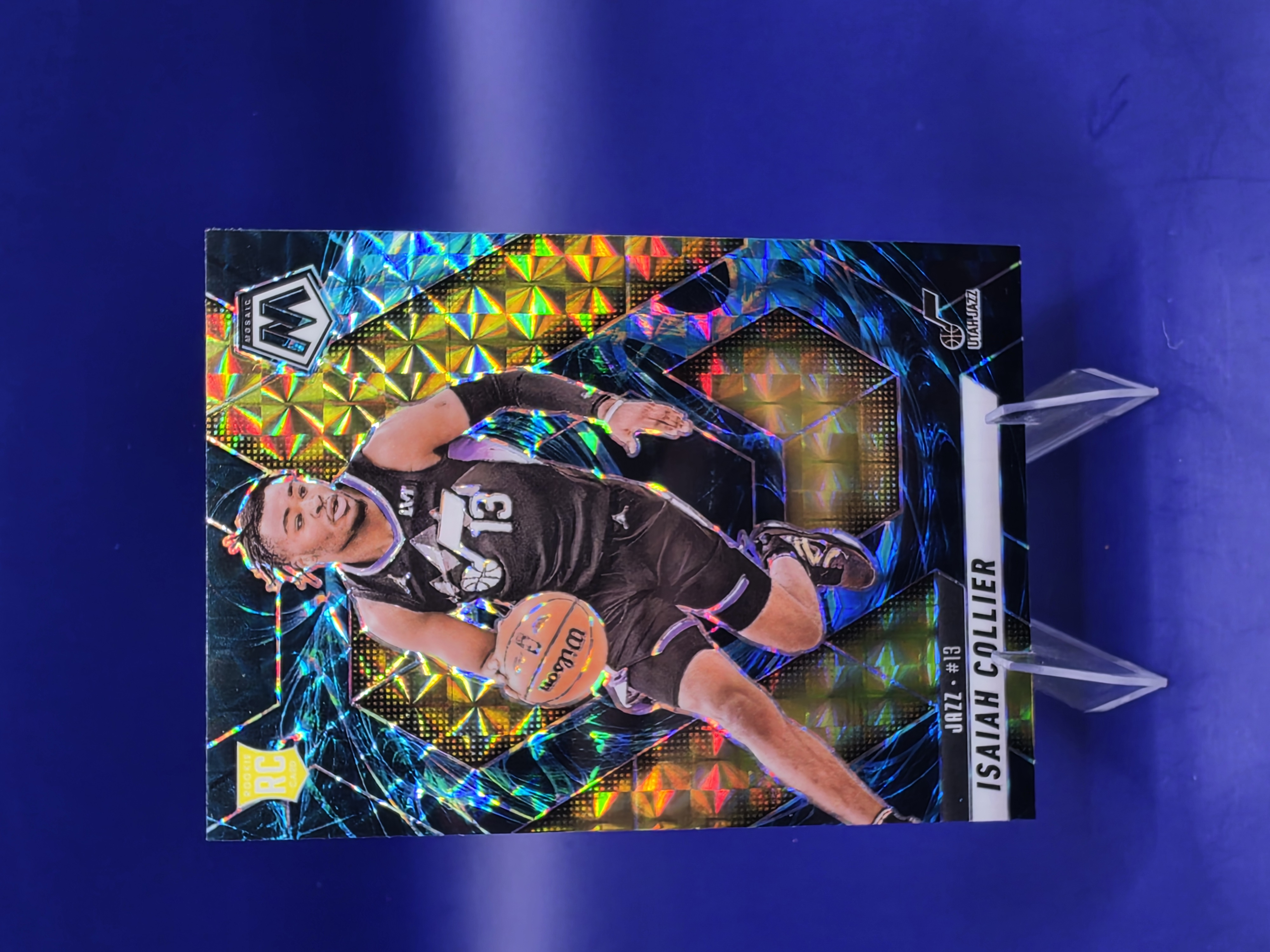 2024-25 Panini Mosaic Isaiah Collier RC #222 Genesis Utah Jazz front