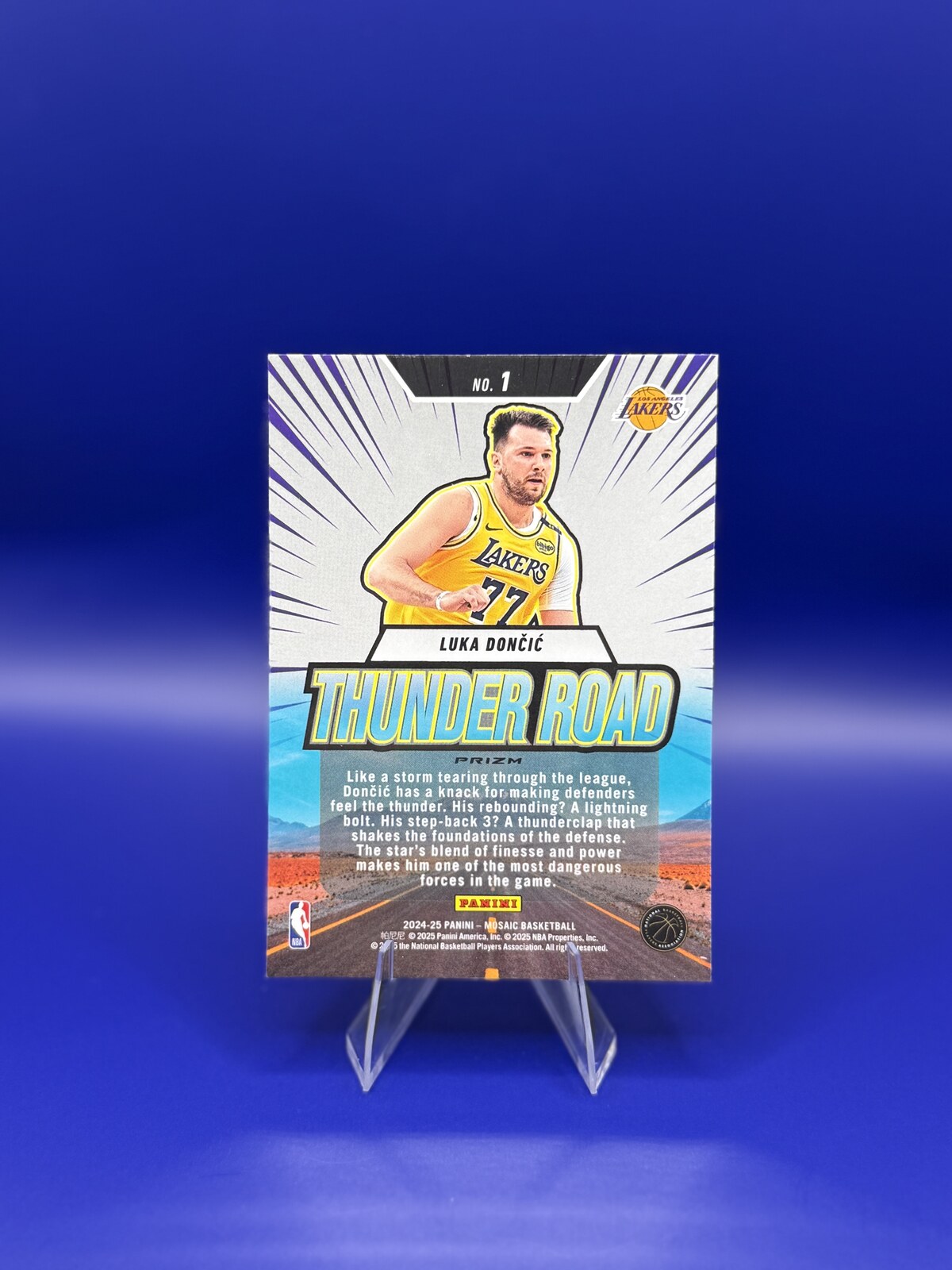 2024-25 Panini Mosaic Thunder Road Luka Doncic #1 back