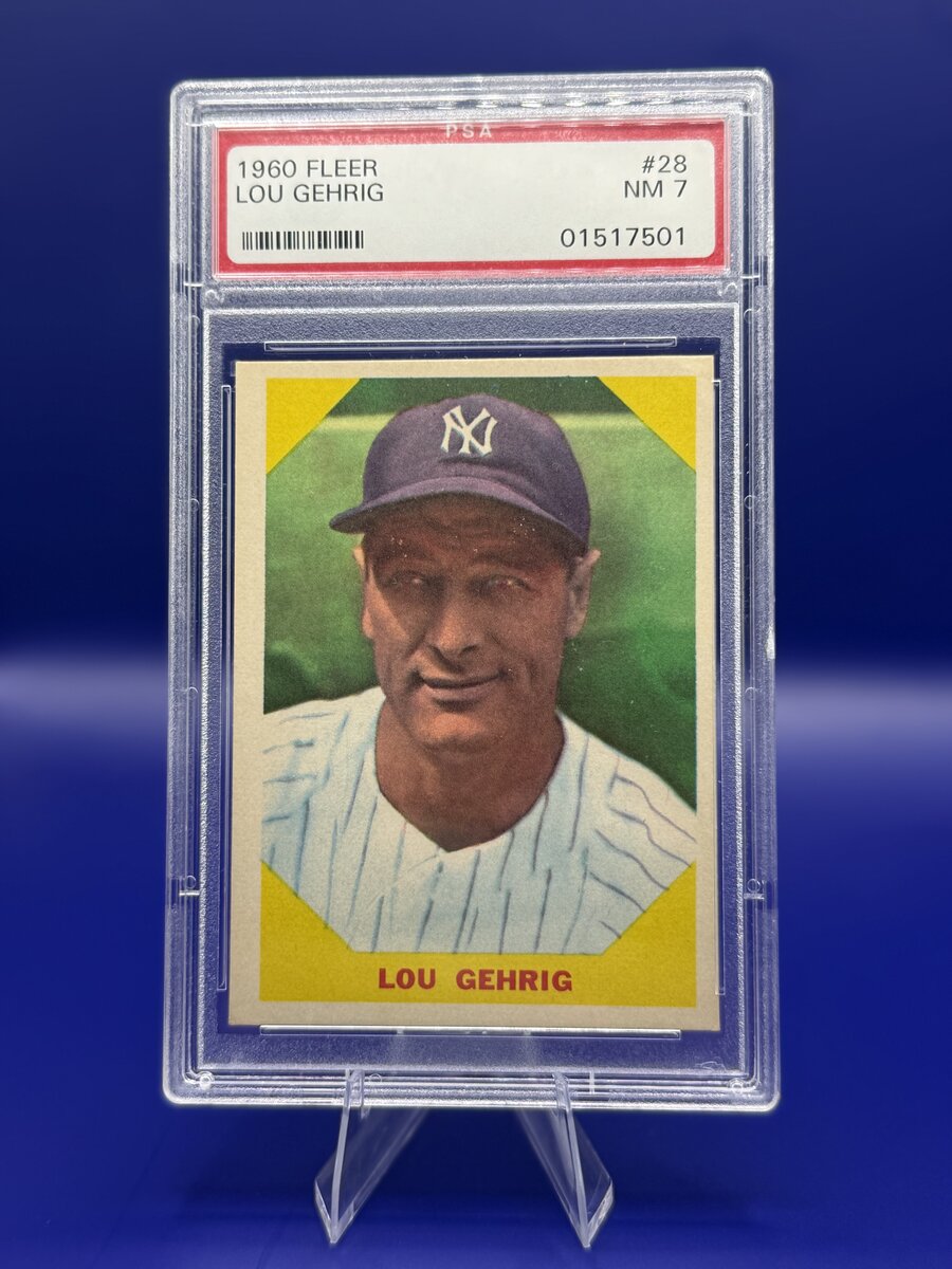 1960 Fleer Baseball Greats Lou Gehrig #28 (PSA 7) front